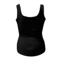 thumbnail image 4 of GXIPO Womens Square Neck Double Lined Tank Tops Low Back Fitted Sleeveless Tops Black L, 4 of 6
