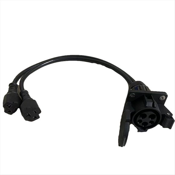 2 Head EV Charger Adapter with 0. Cable J1772 to NEMA 5-15/5-20 for Bike Scooter One Wheel US Plug Adapter 110V-220V,1 x 2 Head EV Charger Adapter,black