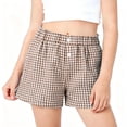 thumbnail image 5 of Mifsaly Girls Plaid Casual Shorts Toddler Kids Comfort Elastic High Waisted Lounge Shorts Soft Breathable Summer Vacation Clothes with Pockets, 5 of 6
