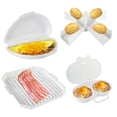 thumbnail image 1 of POINTERTECK 4Pcs Microwave Cooking Set Microwave Oven Cookware Set with Bacon Baking Plate Egg Steamer Fried Egg Box Potato Rack for Home Kitchen Heat Resistant Dishwasher Safe BPA Free, 1 of 9