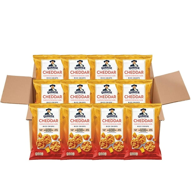 Quaker Popped Rice Crisp Snacks, Cheddar Cheese (3 oz., 12 ct