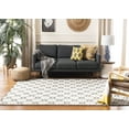 thumbnail image 3 of SAFAVIEH Martha Stewart Vermont Emory Floral Area Rug, Ivory/Black, 6' x 6' Square, 3 of 13