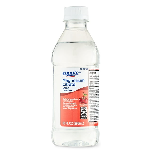 Equate Magnesium Citrate Saline Laxative Liquid Supplement, Cherry Flavor,  10 fl oz - Walmart.com