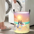 thumbnail image 6 of Saiise Bluey Print Laundry Basket Circular Laundry Hamper with Handles Waterproof Dirty Clothes Storage Basket for Bedroom Bathroom Dorm Living Room-Medium, 6 of 7