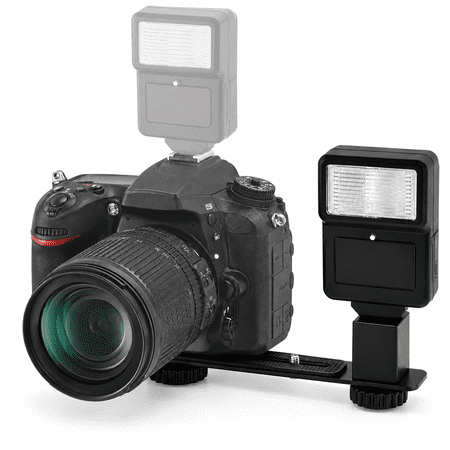 Digital Camera Flash and Bracket For Fuji Samsung Leica Panasonic Kodac & More Cameras & Camcorders + eCostConnection Microfiber Cloth