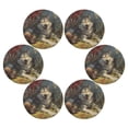 thumbnail image 3 of Round Placemats Set of 4 Heat Resistant Washable Kitchen Table Decorations 15.4in Gray Wolf and Squirrel, 3 of 7