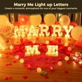 thumbnail image 3 of Marry Me Light-up Letters Proposal Decorations, Marry Me Signs with 1000 PCS Rose Petals, Romantic Night Lights for Valentine's Day Engagement Wedding Party Decor, 3 of 7
