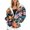 A-Multicolour380, variant on Women's Sunflower Bee All Over Print Full Zip Hooded Jacket Dual Side Pocket Loose Fit Spring Outerwear Coat