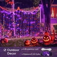 thumbnail image 4 of JMEXSUSS 300LED Orange and Purple Halloween Curtain Lights with Remote, 9.8x9.8ft Window Twinkle Hanging String Lights Plug in, Halloween Lights for Bedroom Wall Party Backdrop Indoor Outdoor Decor, 4 of 7