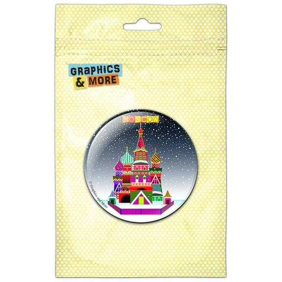 Moscow Saint Basil's Cathedral Pinback Button Pin Badge