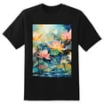 thumbnail image 2 of Plus Size Shirt for Women Black Tops for Women Short Sleeves Shirt for Women Flower 2 T Shirt Oversized Shirt for Women S, 2 of 5