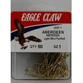 thumbnail image 2 of (2 pack) Eagle Claw Aberdeen Light Wire Non-Offset Fishing Hook, Gold, 2 of 5