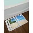 thumbnail image 2 of Ocean Bath Mat, Ocean View from the Window on the Island Scenery Traveling Destination, Non-Slip Plush Mat Bathroom Kitchen Laundry Room Decor, 29.5 X 17.5 Inches, Cream Blue Aqua White, Ambesonne, 2 of 2