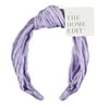 The Home Edit Knotted Pleated Satin Headband, Purple