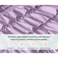thumbnail image 3 of SKP Plus Comforter Multi Ruffle Lilac 300 GSM Plush Siliconized Microfiber Fill Duvet Insert With 1000 Thread Count Egyptian Cotton Shell Fluffy with Piping & Pillowcases, 3 of 8