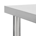 thumbnail image 4 of vidaXL 1 in x 17.7" Storage Stainless Steel General Purpose Table with 4 Moveable Wheels (2 with Brake), Silver, 4 of 6