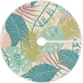 thumbnail image 1 of FMSHPON Tropical Plants Xmas Christmas Tree Skirt Stand Mat for Holiday Party Decoration Indoor Outdoor 48 inches, 1 of 6
