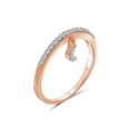 thumbnail image 4 of JewelersClub Diamond Rings for Women – 1/5 Carat White Diamond Ring Jewelry– Rose Gold Over Silver Bands for Women –– Ring by JewelersClub, 4 of 4
