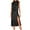 Black, variant on ZZwxWA Daily Wear Women's Summer Formal Satin Dress, Sleeveless Side Slit Flowy Maxi Dresses Wrap Satin Cocktail Midi Dress