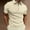 Beige, variant on KIHOUT Men's Summer Solid Shirts Clearance Casual Turndown Zipper Short Sleeve Pullover Leisure Daily Blouse Sales