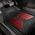 thumbnail image 3 of FH Group AFF11513BURGUNDY Trimmable 3pcs Universal Rubber Burgundy Car Floor Mats w. Air Freshener, 3 of 6