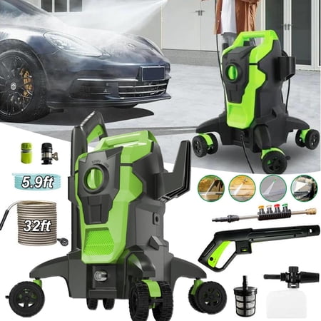 Electric Pressure Washer with Touch Screen, 4200 PSI 2.8 GPM, 4 Quick Connect Nozzles, Inlet Hose & Filter& Foam Cannon for Cars/Fences/Driveways/Home Cleaning