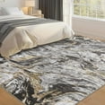 thumbnail image 2 of Haperlare Abstract Rugs for Living Room Contemporary Distressed Stain-Resistant Soft Area Rugs for Kitchen Dining Room,5'x7',Grey, 2 of 7