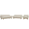 thumbnail image 2 of Modway Engage Sofa Loveseat and Armchair Set of 3 in Beige, 2 of 8