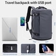 thumbnail image 3 of HOMIEE Travel Backpack 40L Business Backpack, Water-Resistant Cabin Bag TSA Friendly Flight Approved Carry-on 17.3 Inch Laptop Backpack with Shoe Com, 3 of 7