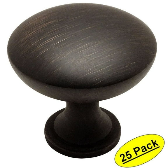 Cosmas 5305ORB Oil Rubbed Bronze Traditional Round Solid Cabinet Hardware Knob - 1-1/4" Diameter - 25 Pack