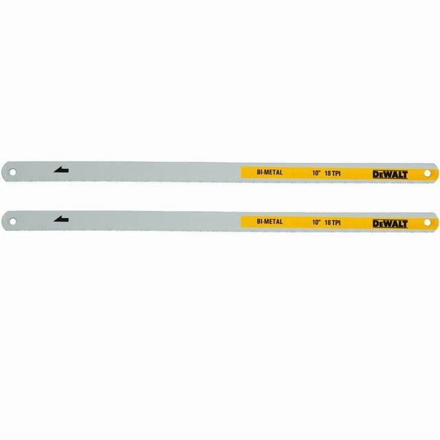 Hojas de sierra para metales Dewalt Bi-Metal 18 TPI, 10 pulgadas, paquete de 2