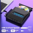thumbnail image 2 of External CD/DVD Drive for Laptop, USB Ultra-Slim Portable CD/DVD Player, External Floppy Disk Drive, Laptop External CD/DVD Drive, 6-in-1 USB 3.0 DVD Player Portable CD/DVD Drive, Laptop External DVD, 2 of 6