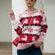 thumbnail image 3 of Gabardina para mujer Gibobby Suéter de punto de Navidad Rojo XL, 3 of 5