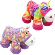 13" Precious Plush Pony, Rainbow Pink and Purple