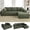 Olive Green, variant on Cloud Sectional Sofa with Left L-Shaped Chaise 104", 3-Seater Modular Couch, Plush Corduroy Fabric Deep Seat, No Assembly for Living Room Black