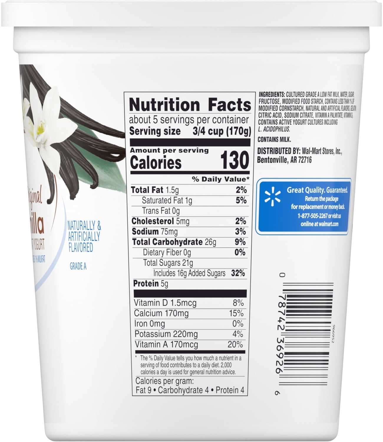 Nonfat Vanilla Yogurt Nutrition Facts Nutrition Ftempo