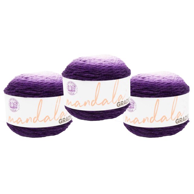 Lion Brand Mandala® Gradient Yarn #4 Medium/Worsted Yarn 150g/270m 3-Pack
