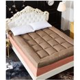 thumbnail image 4 of Folding Thicken Futon Mattress Single Double Soft Japanese Floor Mattress Anti-slip Cosy Tatami Mat -brown-47*79inch, 4 of 6