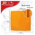 thumbnail image 2 of Microfiber Cleaning Cloths, 240 Pack, 16"x16", All-Purpose, Softer, Highly Absorbent, Lint-Free, Reusable, Washable Pro Towels, Orange, for House, Kitchen, Bathroom, Car, Office, 2 of 6
