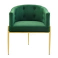 thumbnail image 5 of Modway Savour Tufted Performance Velvet Stainless Steel Accent Chair in Emerald, 5 of 8