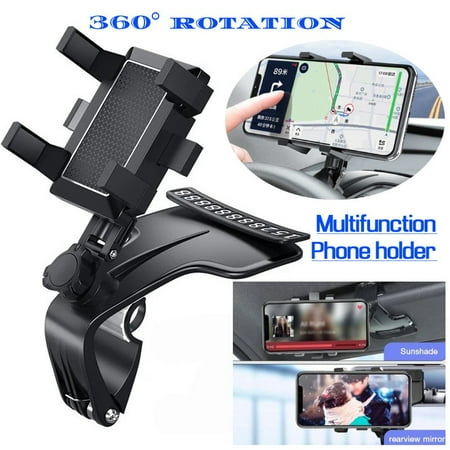 360° Clip On Dashboard Mobile In Car Phone Holder Mount Stand Cradle Universal
