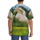 thumbnail image 3 of Balery Horse Rearing Up In The Field Camisa Casual de Manga Corta con Botones para Hombre, Texturizada, Estilo Cubano, para Playa, Verano-XX-Large, 3 of 5