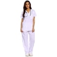 thumbnail image 1 of Ensembles de Sarraus pour Femmes à Six Poches Sarraus Médicaux (Col en V avec Pantalon Cargo), 1 of 3