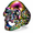 Rainbow, variant on Men’s Stainless Steel Open Jaw Skull Ring, Sculptural Skull Head with Defined Teeth and Eye Sockets, Sizes 7-15, Gothic Style for Parties and Nights Out, Birthday Gift