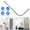 Shower Curtain Rod, variant on Moclever L Shaped Adjustable Curved Shower Curtain Rod, Rustproof Stainless Steel Corner Curtain Rod for Bathroom Bathtub Closet, Silver