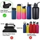 thumbnail image 3 of Tapa pajita SENDESTAR para botella agua Hydroflask 907ml, 1133ml, 510ml y 1814ml, ajusta a Hydro Flask y otras, incluye 2 pajitas y 1 cepillo, 3 of 3