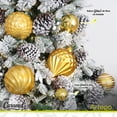 thumbnail image 4 of Esferas para árbol de navidad Artego extra grandes de 15 cm de diámetro paq 6 esferas  Dorado * Línea Caramel 3 texturas y acabados diferentes para colgar Christmas ornaments, 4 of 7