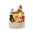 thumbnail image 5 of yotijay Christmas Figurine Village House Statue Collection Crafts Artwork Decoration for Santa Claus w Bell, 5 of 9