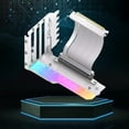 thumbnail image 4 of Vertical GPU Mounting Bracket with 15cm PCI-E 4.0 X16 Riser Cable (White Bright), 4 of 6