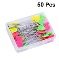 thumbnail image 2 of KAKOWELY Sewing Pins Assorted Color Flat Bear Head Marking Crafting 50Pcs 2.7x1.9x0.8in, 2 of 8